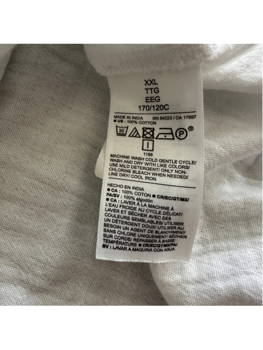 Old Navy Maternity Dress Womens XXL White Smocked Mini Peasant Boho - Picture 8 of 10